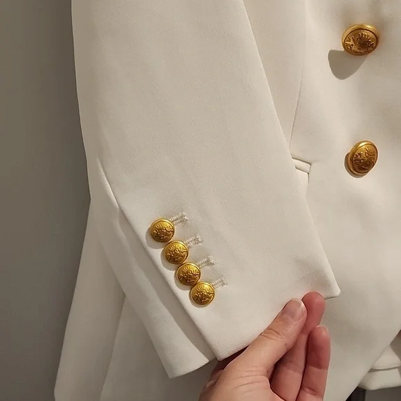 Express Novelty Button Blazer - Picture 2 of 7